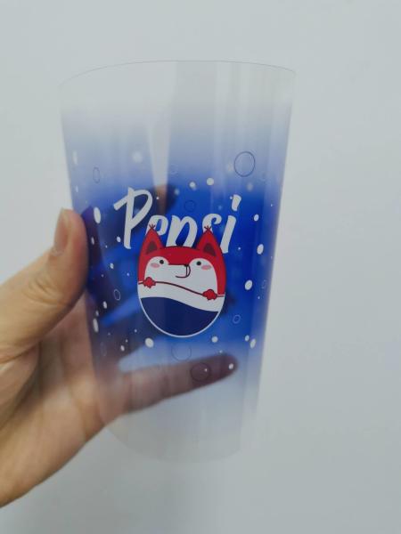 Clear PVC Insert of double wall Plastic Tumbler