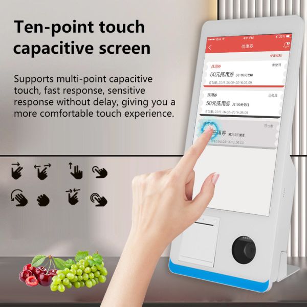 15.6 Inch CE ROHS Certified Indoor Payment Kiosk POS Terminal with SDK Function and Printer