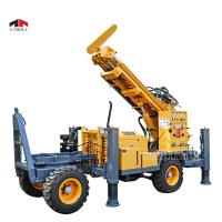355mm 200m Portátil Poço de água de perfuração Rig Trailer montado rotativo