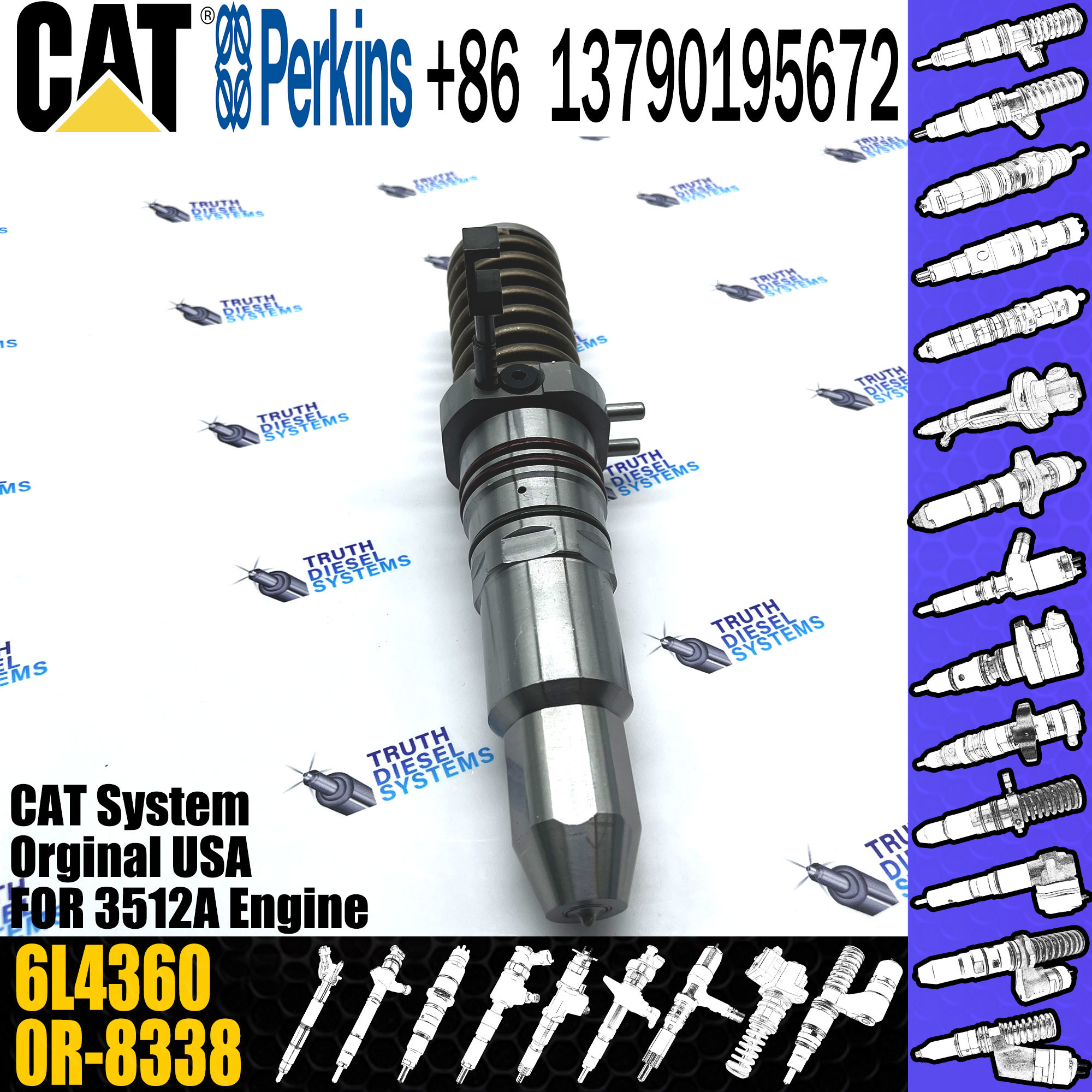 CAT экскаватор Дизельный инжектор Инжектор двигателя 4P9077 4P6076 7E6408 9Y3773 7C4184 6L4357 6L4355 6L4360