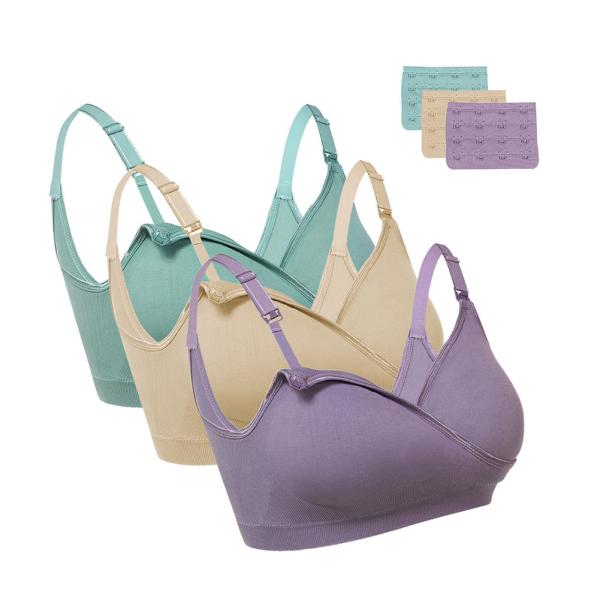 Women's Breathable Nursing Bra for Breastfeeding Knitted and Supportive HEXIN