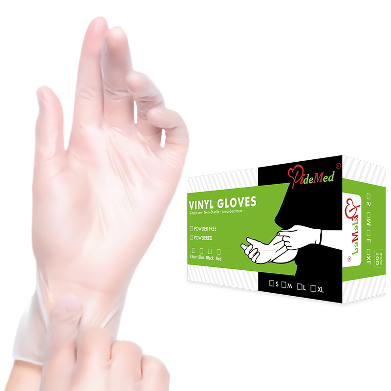 Easy Donning Powdered Vinyl Gloves Latex Free Powdered Disposable Gloves