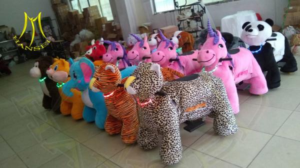 Hansel guangzhou toys factory kids ride on stuffed electric motorized animals