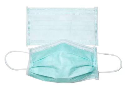 Máscara protetora não tecida descartável branca para impedir a gripe resistência de água de 3 dobras