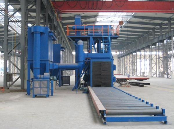 Sheet Metal / Steel Plate Shot Blasting Machine Improve Anti Rust Capacity