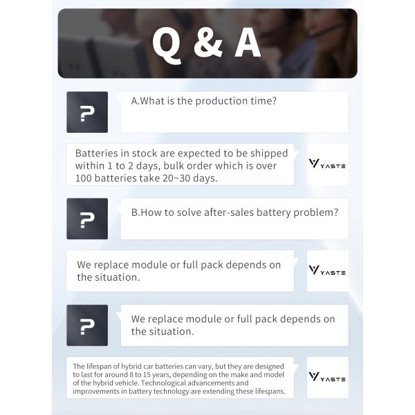 Toyota Prius Hybrid Battery Replacement 7.2V NiMh For Prius G3 2010~2015