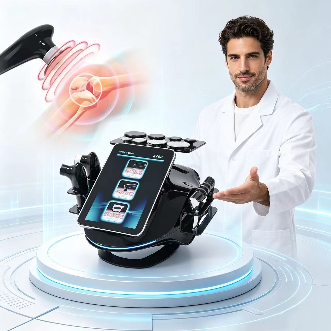 2026 Hazeen 448K Tecar Machine Dual RET‑CET Deep Tissue Heating Accelerate Muscle Repair Physiotherapy Instrument CE Certified for Clinic Gym Salon