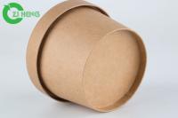 Las tazas de papel 230ml de Kraft de la parte inferior gruesa de la rosca de tornillo para el helado PE cubrieron