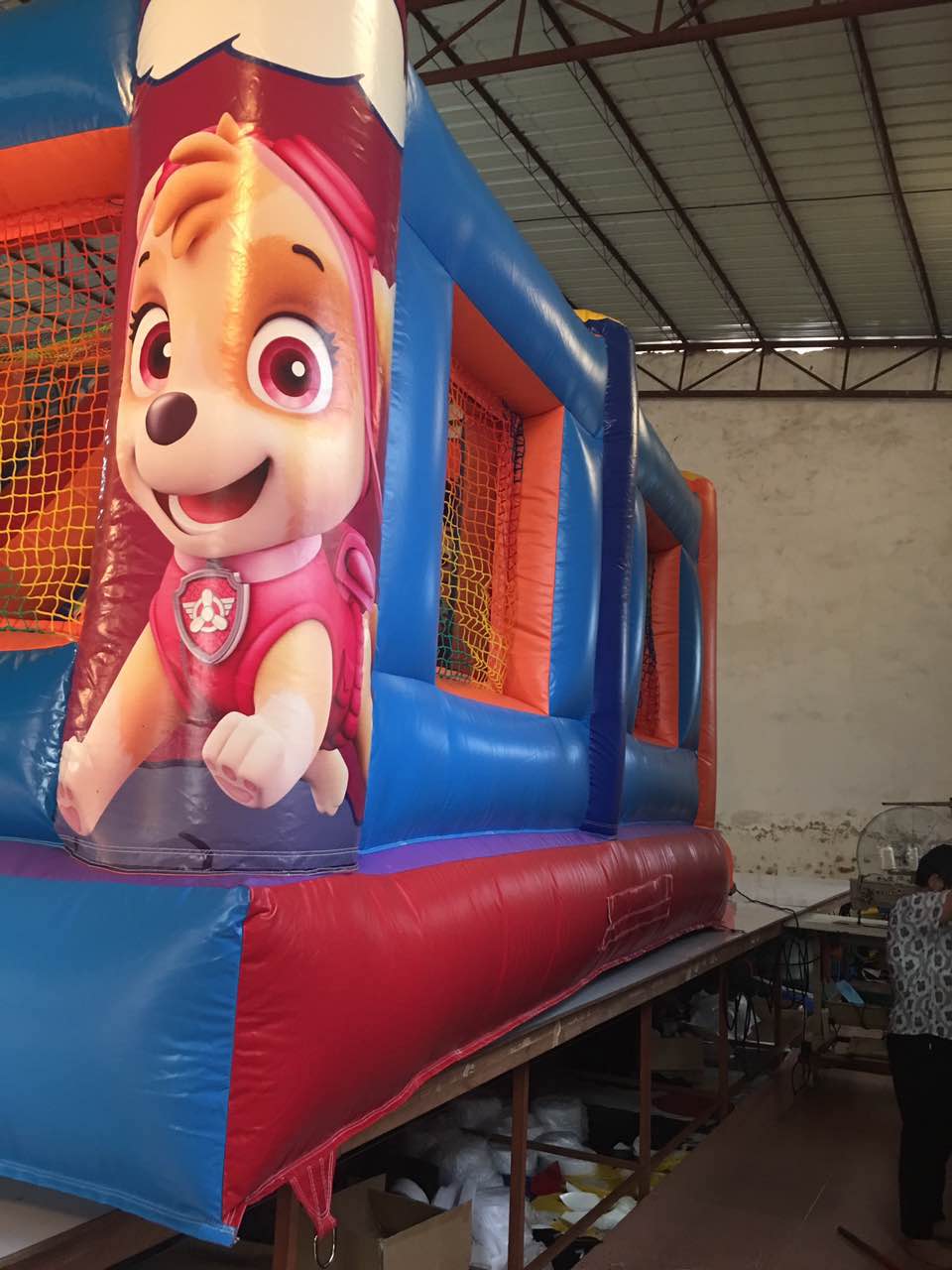 Надувной патруль Paw Fun City 2018 Новый надувной Paw Paw Fun Park Jump с горкой в продаже