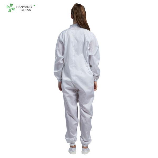ESD autoclavable anti static sterilized  cleanroom coverall white color for class 1000 or higher