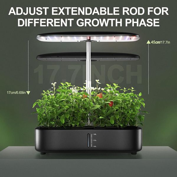24W Indoor Herb Garden Plants Germination Kit 12 Pods with Automatic Timer Indoor Herb Garden Kit for Home Office