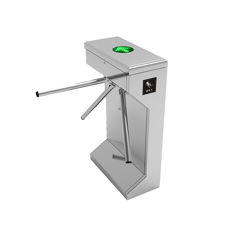 304 or 316 Stainless Steel Small Footprint Tripod Turnstile Gate with 25 to 30 Person per Minute Flow Rate