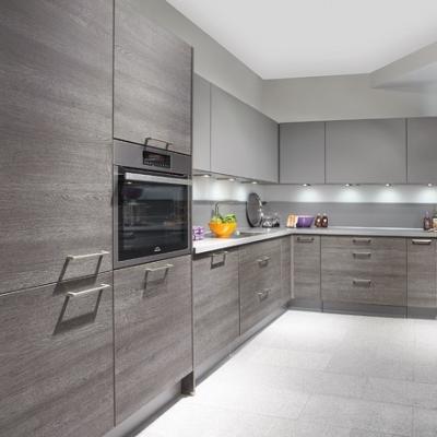 Armário de cozinha moderno de microondas etíope Alder Madeira móvel