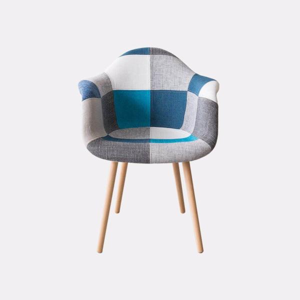 Leisure Mod Willow Patchwork Dining Chair , Sitting Patchwork Lounge Chair