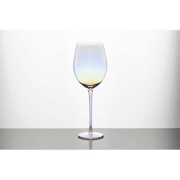 Rainbow Red Wine Glass Drinking Goblets Long Stem 750ml Lead Free Mouth Blown