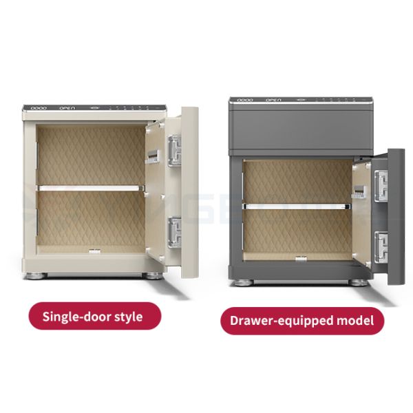 Biometric Smart Safe Box Solid Steel Dual Alarm USB Port LED Lighting