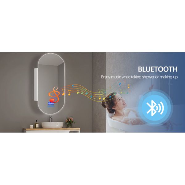 Illuminated Bathroom Mirror Cabinet Anti Corrosion Shatterproof Wall Hanging