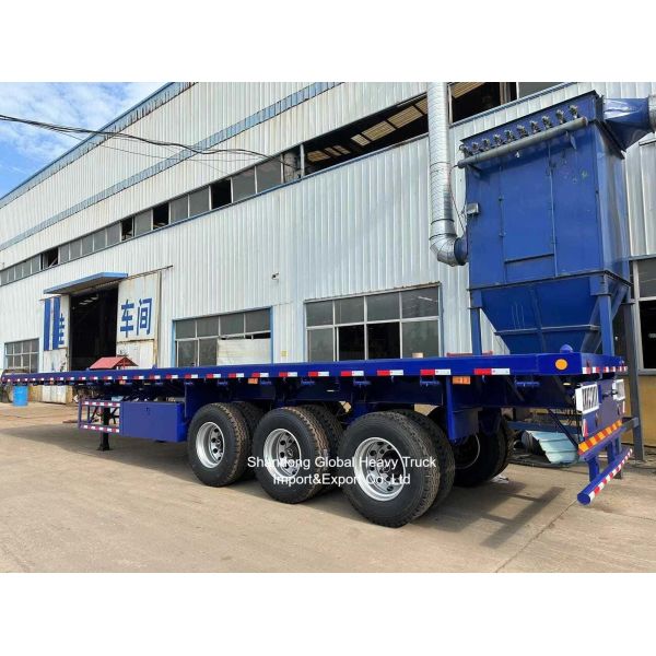 3-Axle Lowbed Semi Trailer for Heavy Equipment Transport
