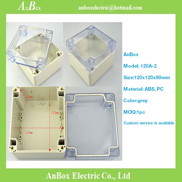120*120*90mm electrical clear plastic housing