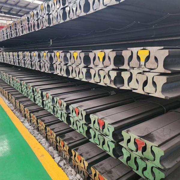 50.8mm/63.5mm/69.85mm/79.37mm Bottom Width GB Railroad Steel Rail 43kg/m 50kg/m 60kg/m 75kg/m U75V R260 for Heavy Train