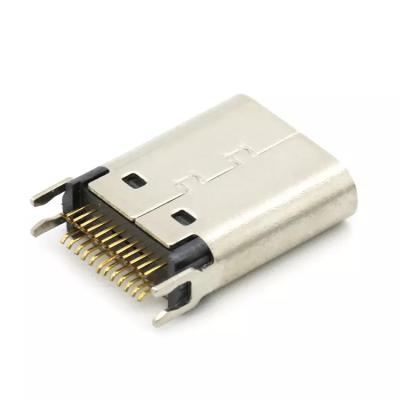 Female Socket 24P USB 3.1 TYPE C Connectors 180degree For 1.0mm PCB