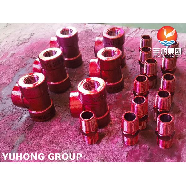 ステンレス鋼の造られた付属品3000# 6000# ASME B16.11 NPT SWのティーの肘