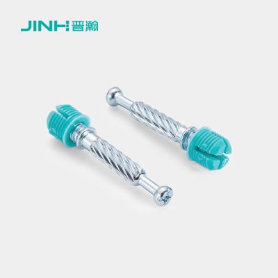 40 mm de aço laminado a frio Minifix parafusos de ligação com dowel, conector de armário de móveis