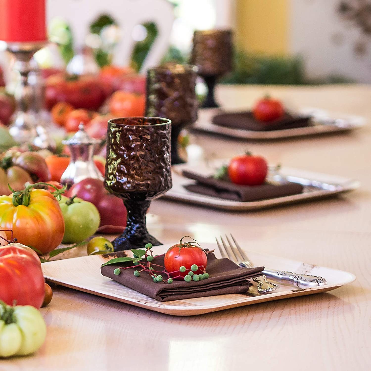 Органические Compostable плиты лист ладони устранимые для свадебного банкета