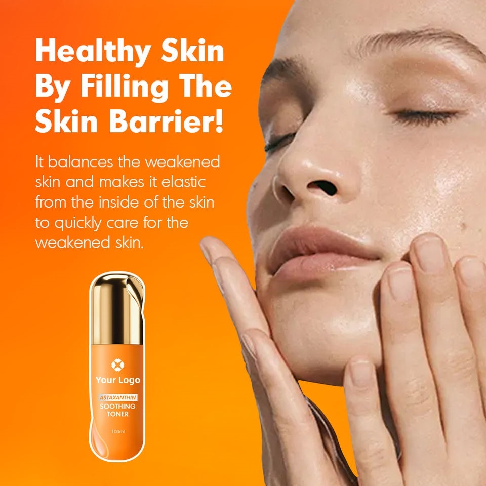 OEM ODM Brand Customized Facial Toner Astaxanthin Vitamin C Niacinamide Whitening Brightening Moisturizing Facial Toner Facial Skincare