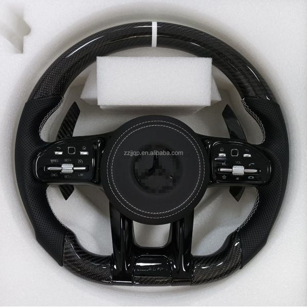 Mercedes-Benz Old Model AMG Carbon Fiber Steering Wheel 55cm Diameter Nappa Leather