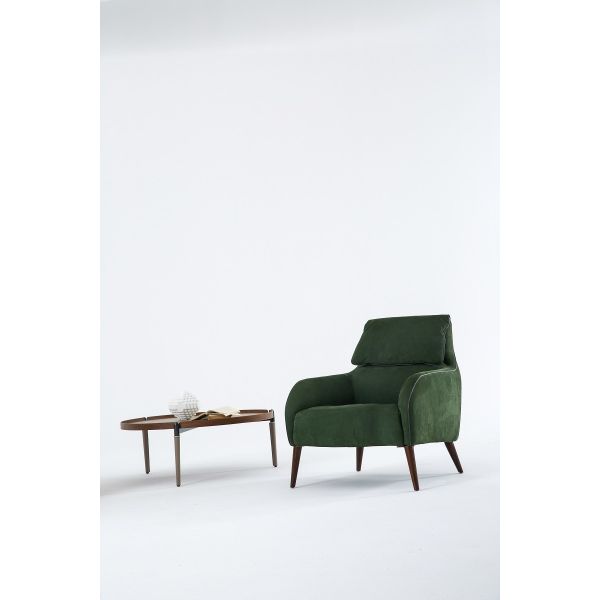 Living Room Upholstery Modern Arm Fabric Leisure Chair With Ottoman