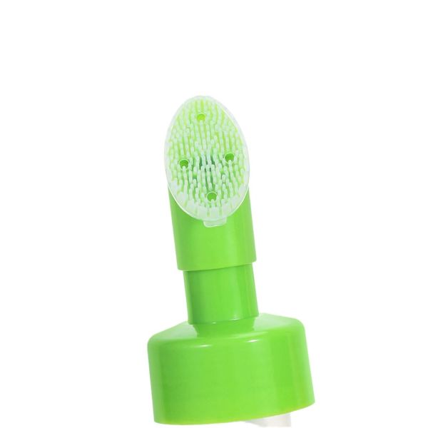 Customized 42mm Plastic Foam Pump With Silicone Brush For Cleaning