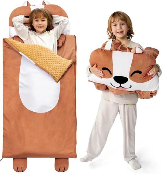 60x39 inches Toddler Nap Mat with 100% Polyester Multiuse Kids Sleeping Bag for Preschool
