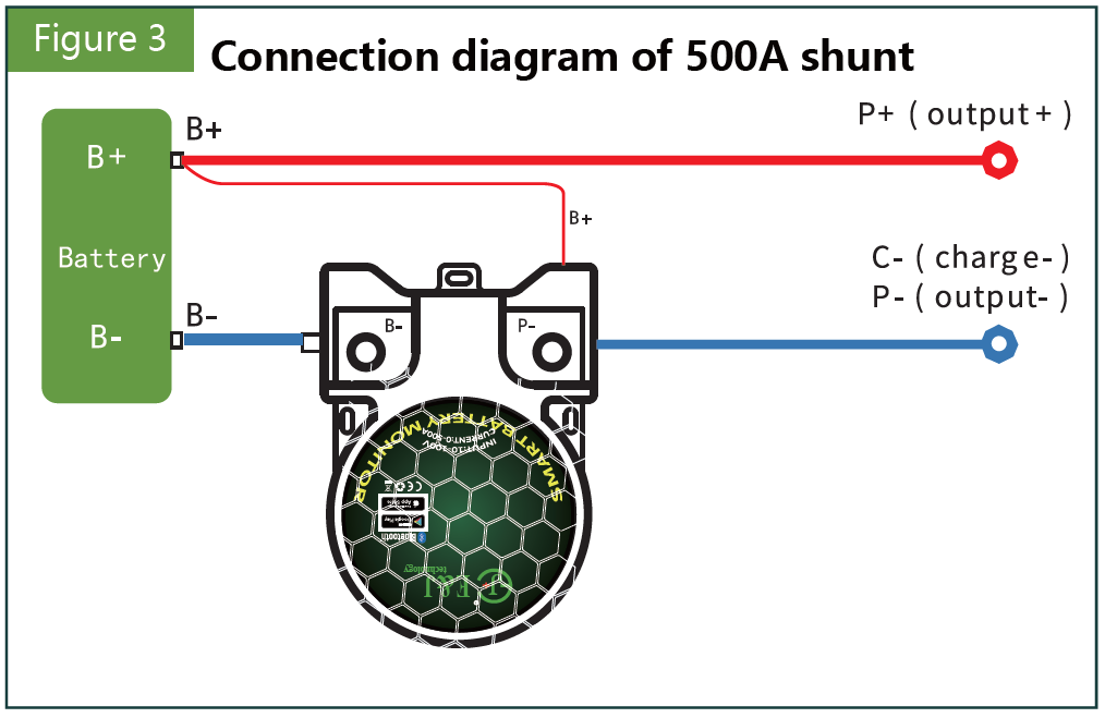 Smart Shunt 500A Current Wireless Battery Monitor Bluetooth With App Display