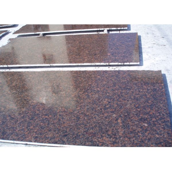 Modern Brown Granite Slab Countertops Kitchen Cabinet Full Bullnose Edging
