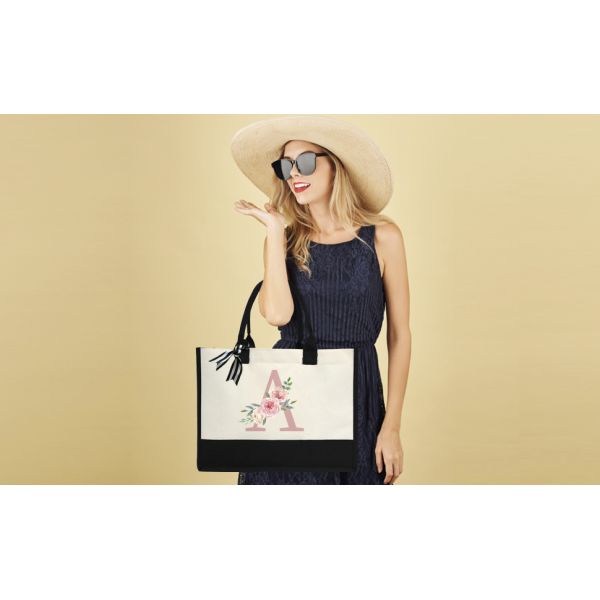 Canvas Tote Bag for Women, Beach Bag, Large Beach Bags Totes Swim Canvas Tote Shoulder Bag Water Resistant Bags For Gym Travel Daily