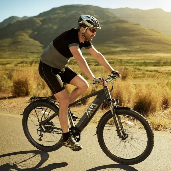 27.5 Electric City Bike Brushless Rear Hub Motor 15Ah Lithium Battery Carbon Steel Front Suspension 500W Electric Mountain Bike
