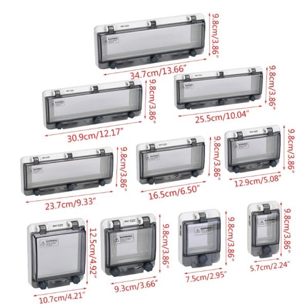 Wall Mounted Electric Enclosure Plastic Switch Circuitbreaker Box IP67 Waterproof Outdoor 6 8 Way