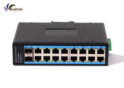 Interruptor do ponto de entrada da fibra ótica da porta ethernet de DC12V 1000mb/S 16