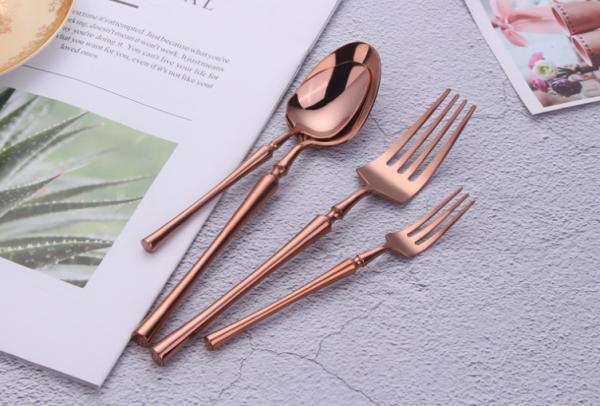 NEWTO NC021 Stainless Steel Cutlery Set Rose Gold Mirror Polish  Le posate  Talheres