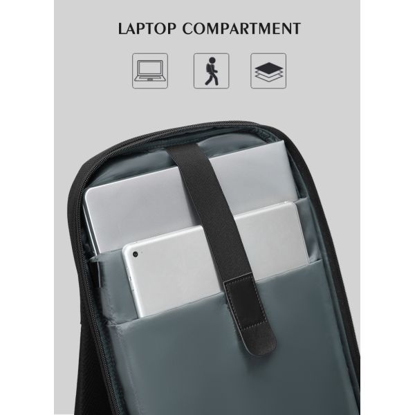 Male Daily Used Waterproof Smart Backpack 20-39 Litre Wear Resistance