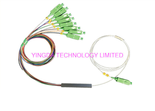 Splitter Splitter FTTH PLC оптического волокна одиночного режима OS2 9/125 1x8 SC/APC