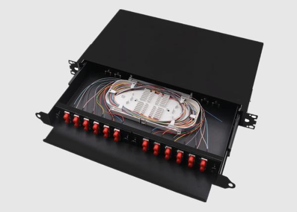Painel de remendo portuário da fibra ótica da inserção 2U 24 Singlemode FC da zircônia