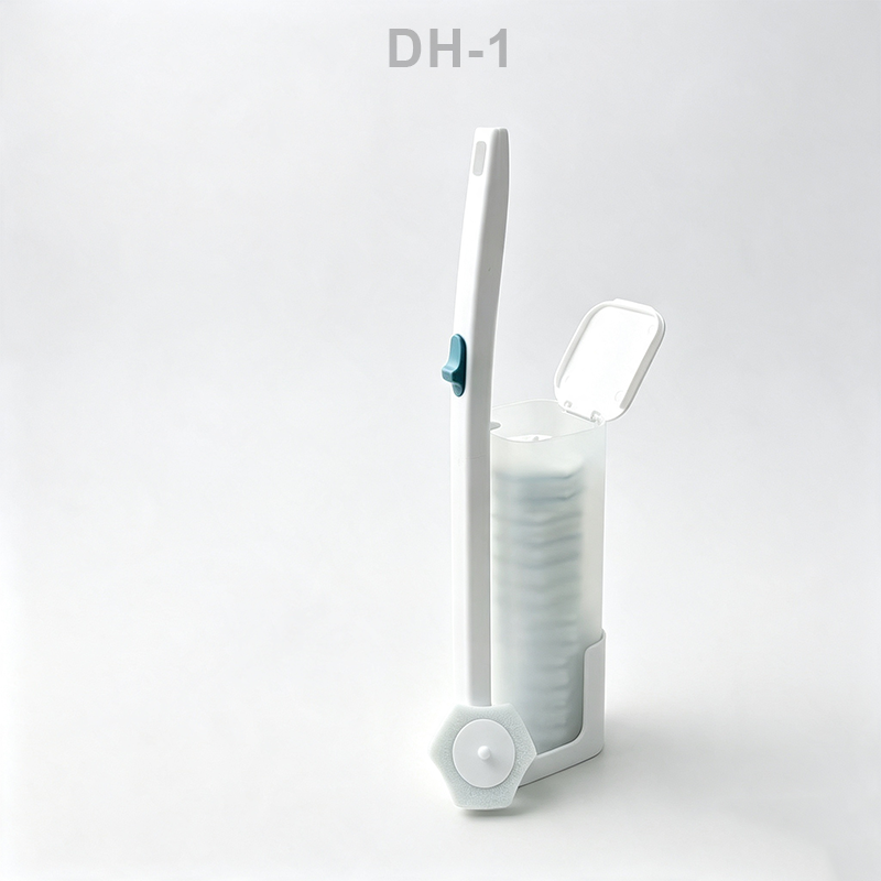 Pre-Impregnated Concentrated Cleaner, Snap-On Fast Installation – Disposable Toilet Brush Set