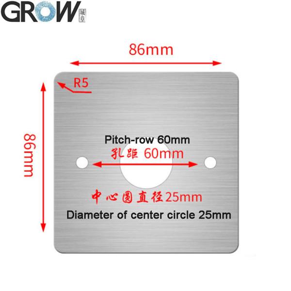 Crecer R503-placa de hierro-M25 placa de hierro de acero inoxidable para el sensor de huellas dactilares R503