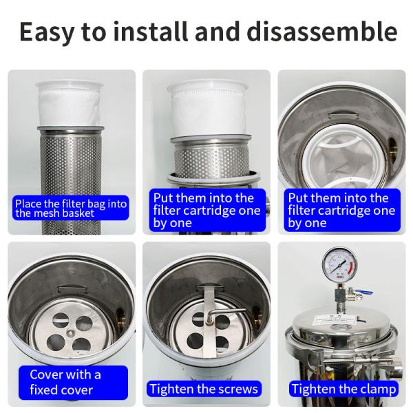 Industrial 304 Stainless Steel Water Filter Double Filtration Water Treatment System