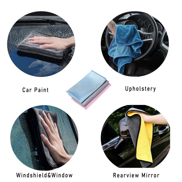 40X40CM Microfiber Car Glass Cleaning Cloth Stain Removing Car Wiping Cloth