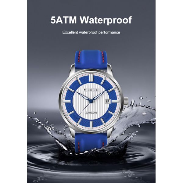 304L Stainless Steel Mechanical Watch with 40.5mm Dial and 5BAR Water Resistance for Men