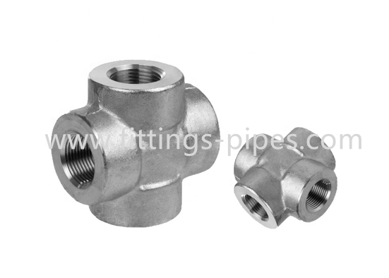 Astm A815 Socket Weld Cross , Industrial Forged Pipe Fittings
