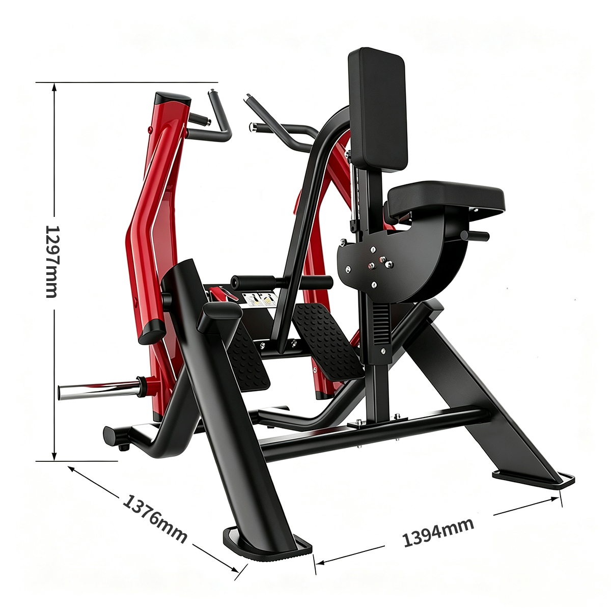 Gym Equipment Row Machine Gym Lat Back Strength Training Equipment Horizontal Row Trainer for Bodybuilding